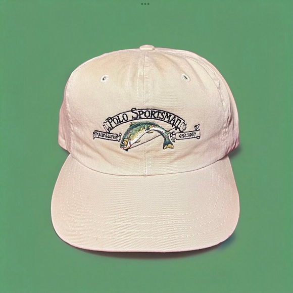 ‼️SOLD‼️ Vintage Polo Ralph Lauren Cap Hat Cut Throat Trout - Picture 4 of 11